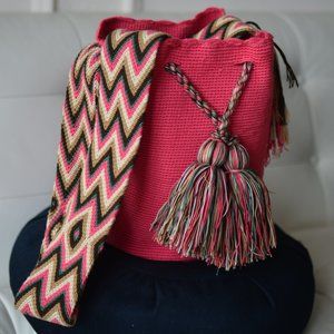 Millennial Pink Wayuu Mochila Cross-Body Bag